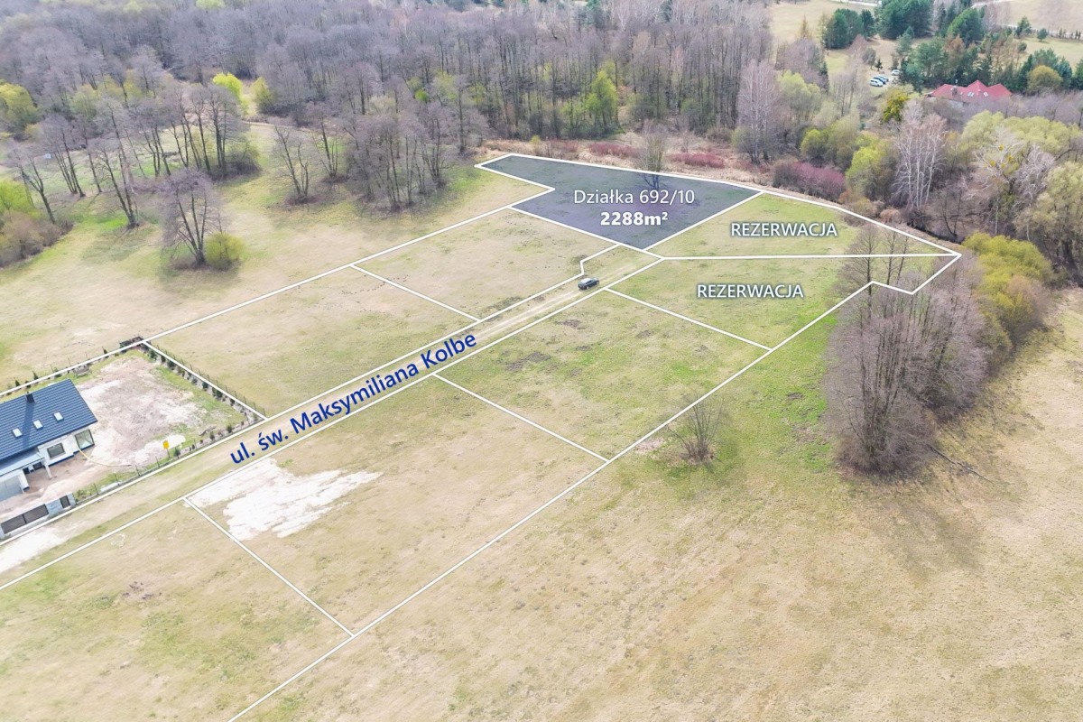 Działka nad rzeką pow. 2288 m2 Budy Zosine, WZ — zdjęcie 1