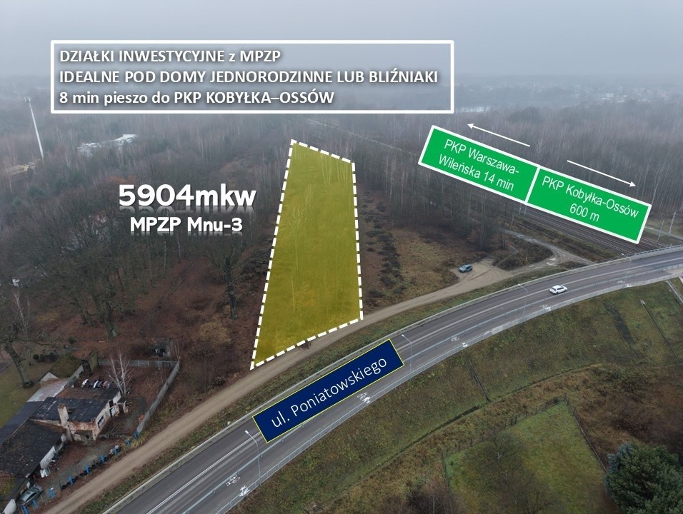DZIAŁKI INWESTYCYJNE PRZY PKP KOBYŁKA–OSSÓW|5904m2 — zdjęcie 3