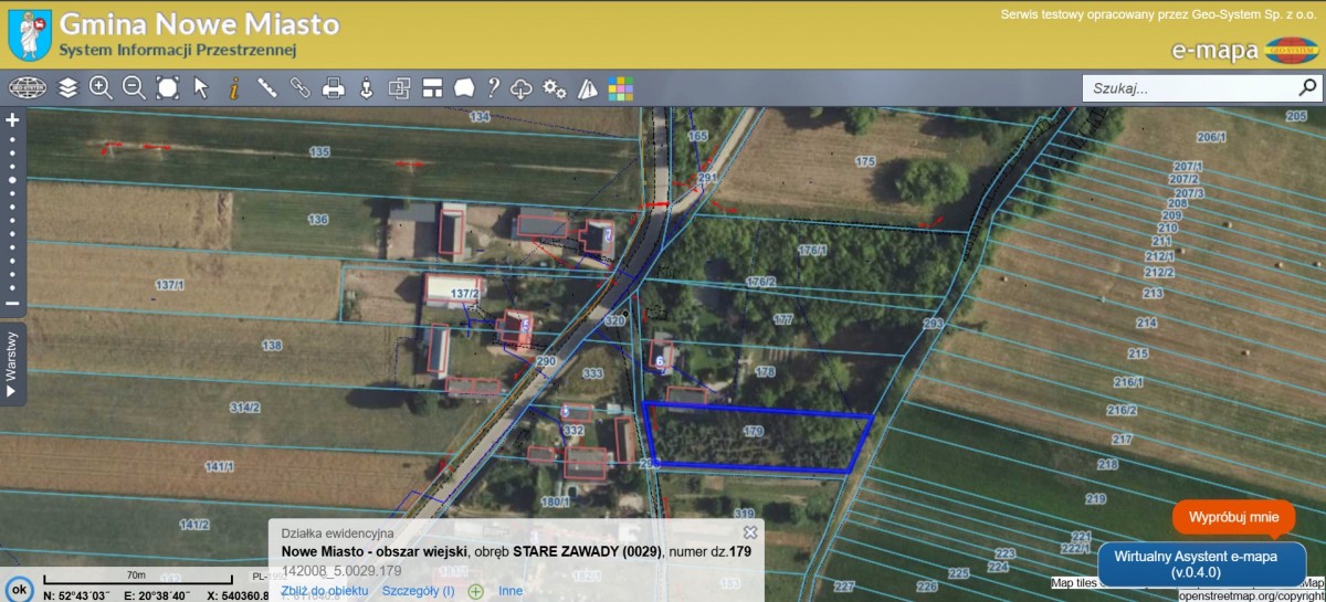 Stare Zawady, 1800m2, działka w kształcie trapezu. — zdjęcie 3