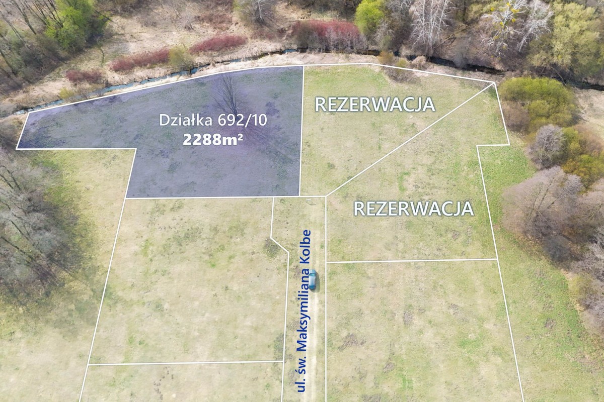 Działka nad rzeką pow. 2288 m2 Budy Zosine, WZ — zdjęcie 2