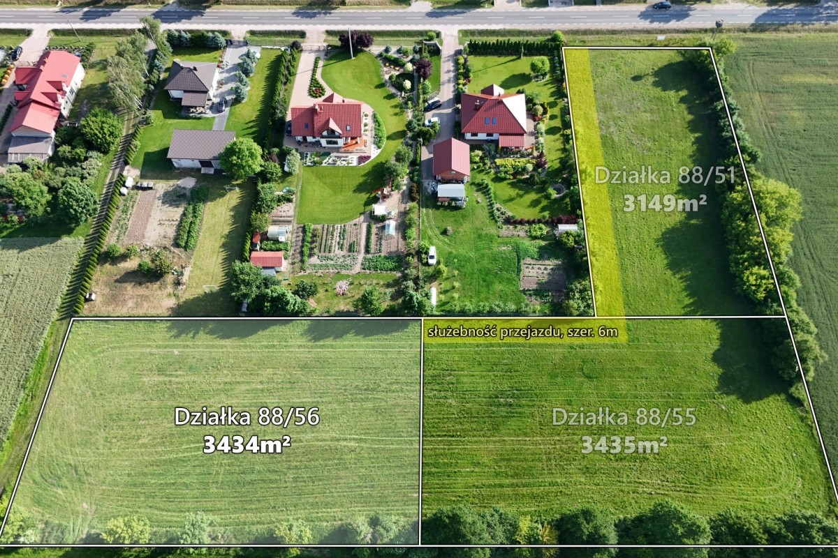 Działka rolno-budowlana 3434m2, Łaziska — zdjęcie 2