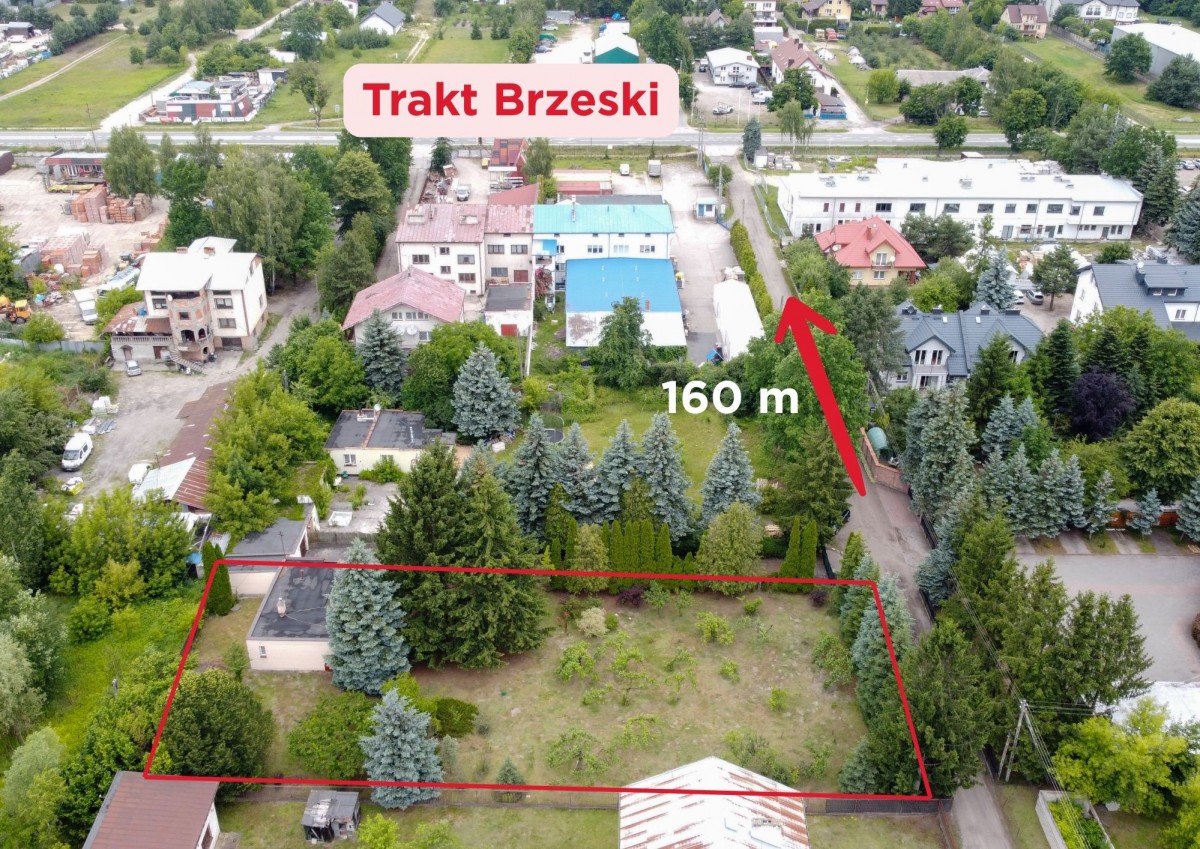 Działka usługowa z domem – Zakręt, 2100 m² — zdjęcie 1
