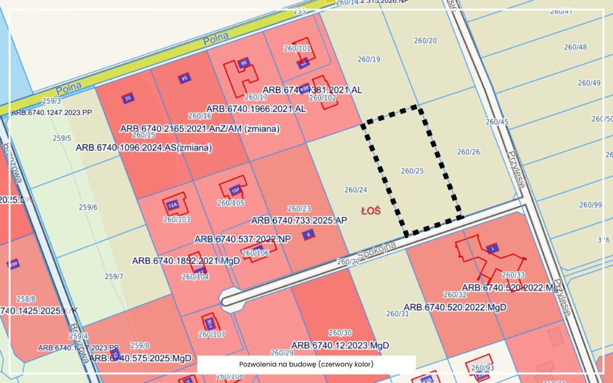 Działka 3020 m² | Łoś | MPZP MN1 — zdjęcie 3