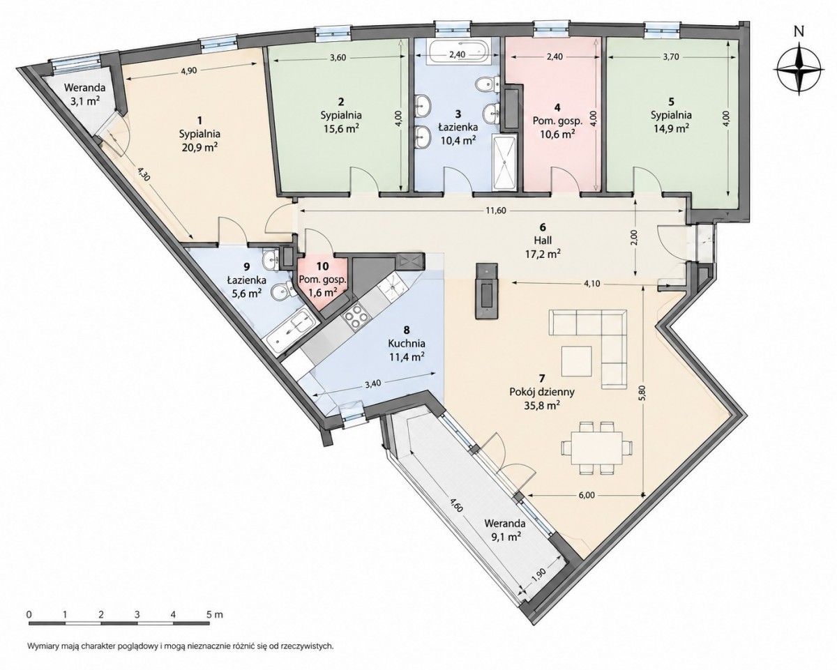 Panoramiczny apartament 144 m² /  17. piętro — zdjęcie 5