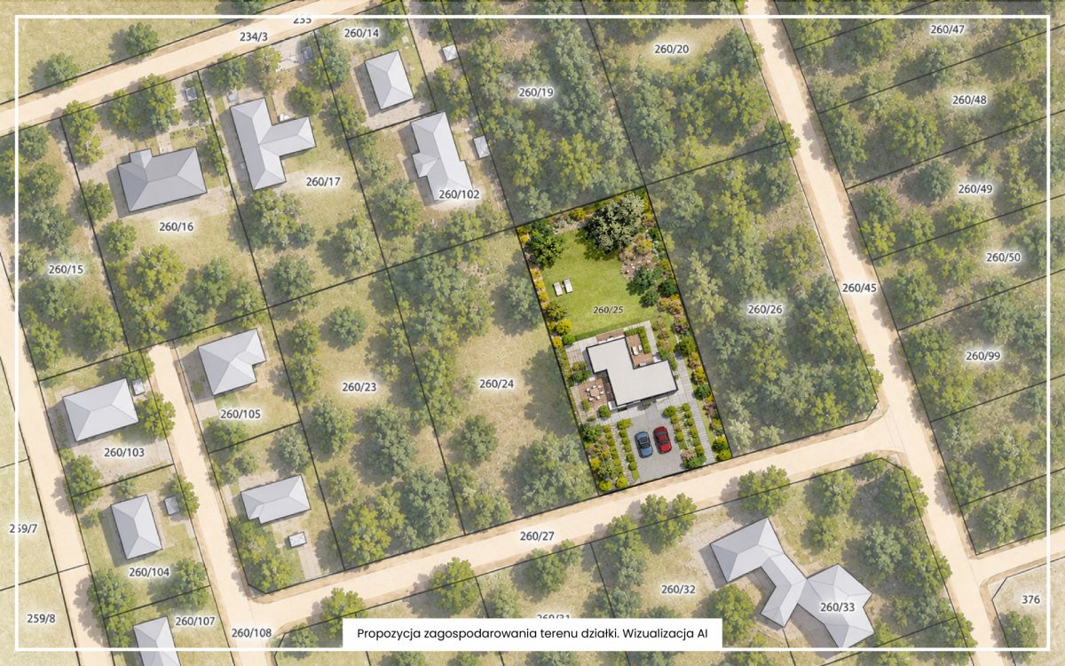 Działka 3020 m² | Łoś | MPZP MN1 — zdjęcie 1