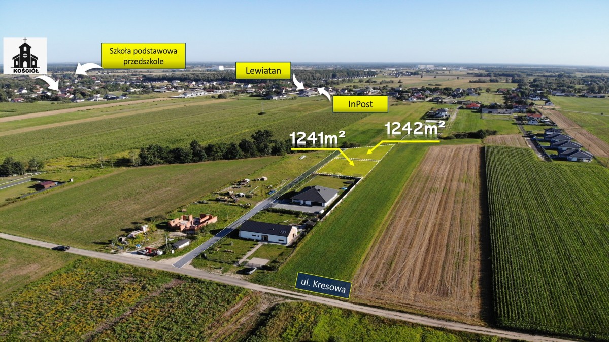 WOLA RASZTOWSKA  |  DZIAŁKA 1241 m² | WZ W TRAKCIE — zdjęcie 1