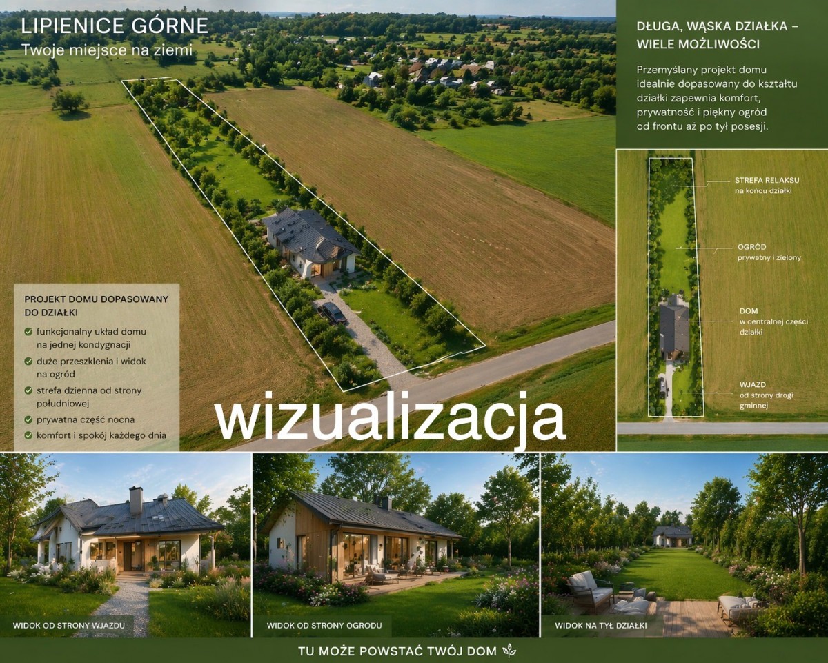 Lipienice Górne/3700 działki, przestrzeń na własny — zdjęcie 5