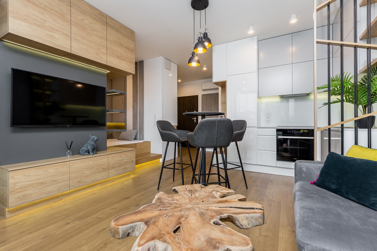 Stylowe studio z balkonem na Woli — zdjęcie 3