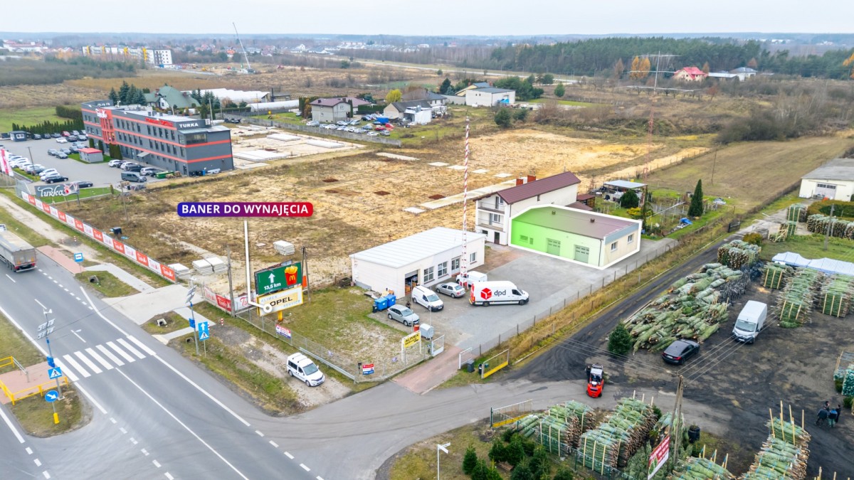 Lokal przy trasie E7  z parkingiem i biurem — zdjęcie 1