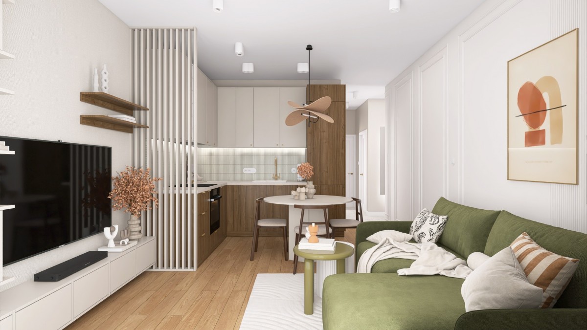 Dwustronne, balkon, 1 piętro, cegła, zieleń, blisk — zdjęcie 1
