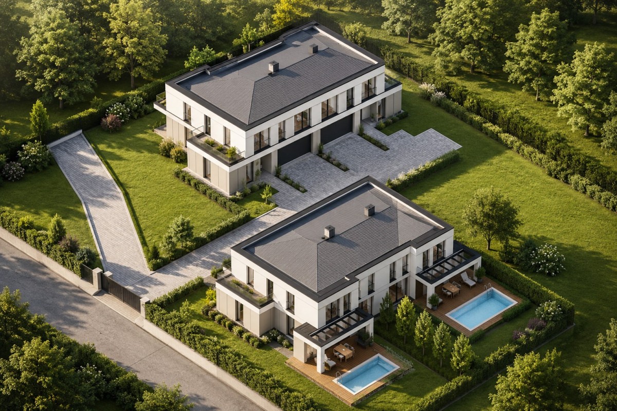 4 domy | PnB | działki około 1.000 m2 | odrolnione — zdjęcie 3