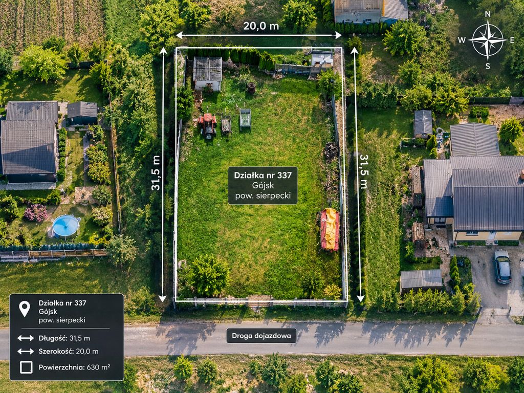 Działka budowlana 620 m² Gójsk - wszystkie media! — zdjęcie 3