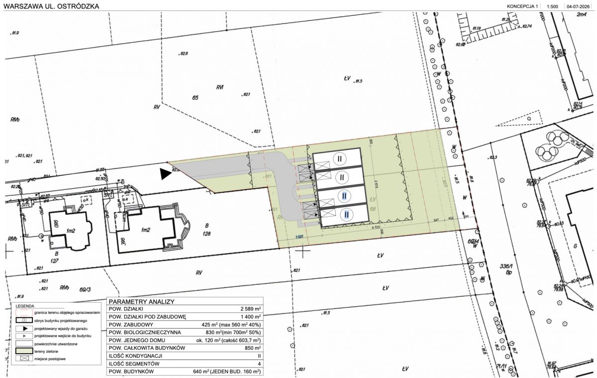 Działka inwestycyjna I Projekty Białołęka Brzeziny — zdjęcie 3
