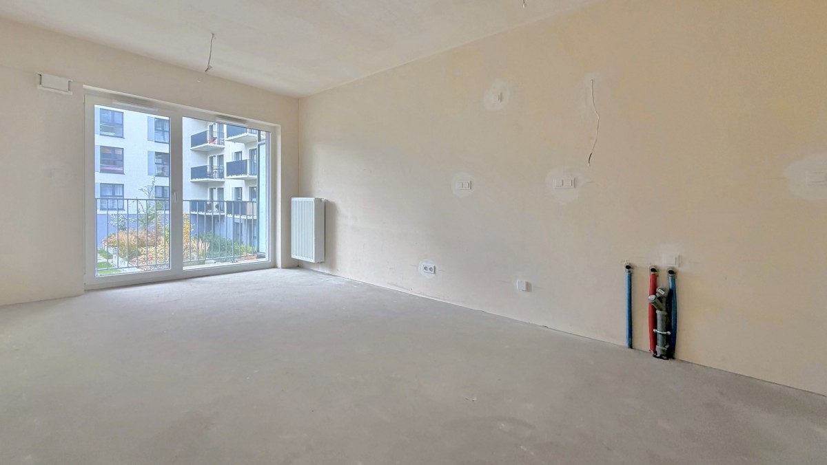 Do wykończenia - 36 m2, 2 pokoje, 1 pietro, balkon — zdjęcie 4