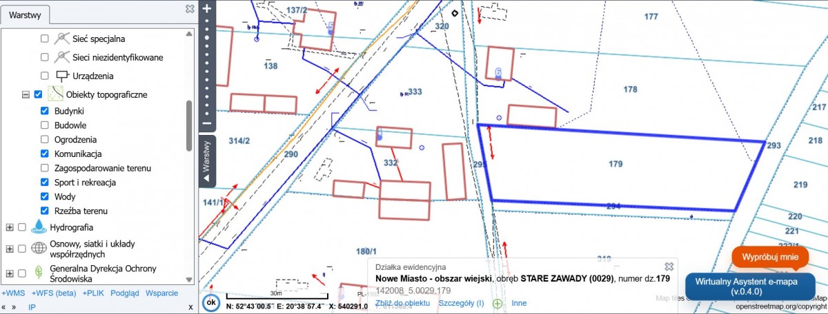 Stare Zawady, 1800m2, działka w kształcie trapezu. — zdjęcie 4