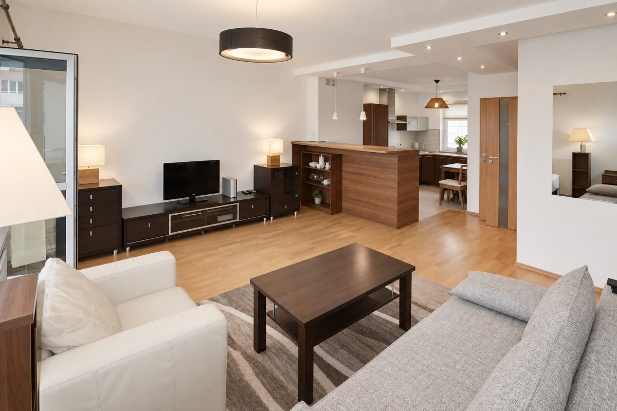 Duże 2 pokojowe mieszkanie, balkon, garaż — zdjęcie 1