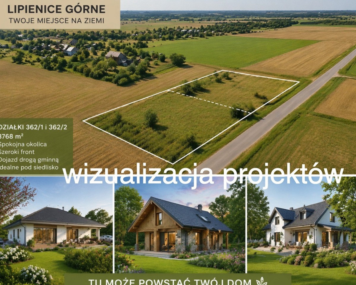 Lipienice Górne/3700 działki, przestrzeń na własny — zdjęcie 4