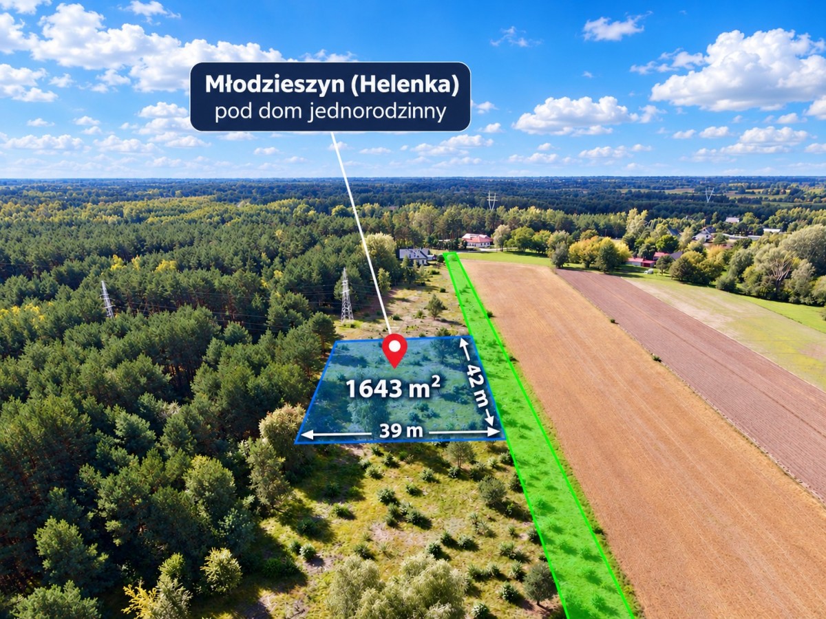 Działka z WZ | 1634 m2 | Helenka koło Sochaczewa — zdjęcie 1