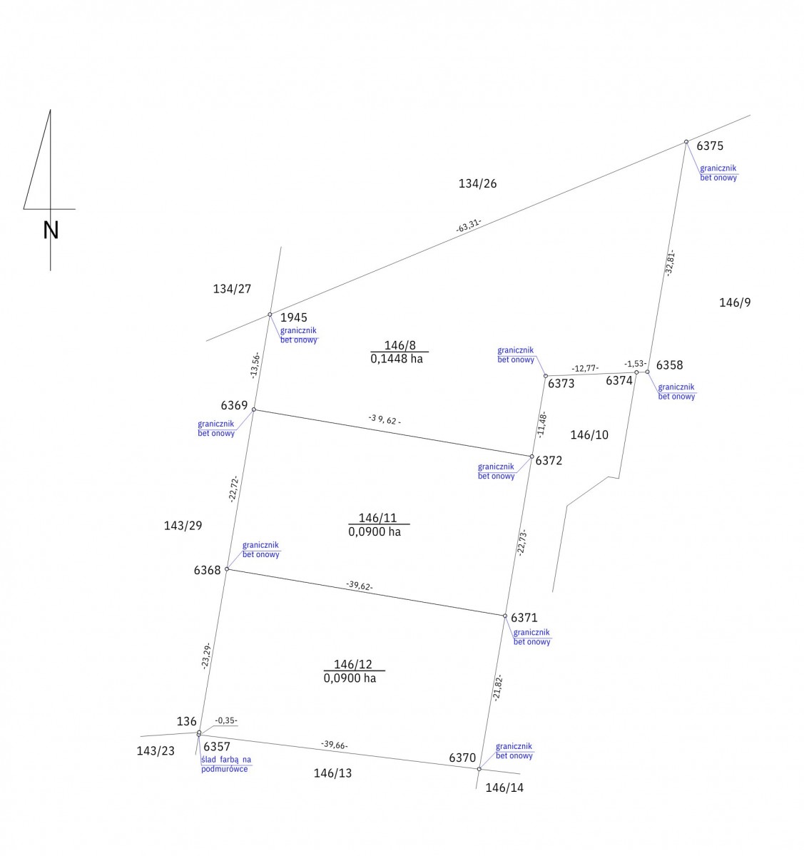 Działki budowlane - 1x 1448m², 2x 900 m² — zdjęcie 3
